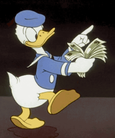 Donald duck showing that nonprofit films still cost money